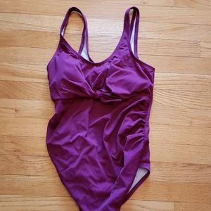 Magenta one piece swimsuit